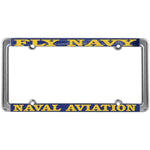 Fly Navy Naval Aviation Thin Rim License Plate Frame - HATNPATCH