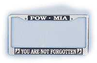 POW / MIA License Plate Frame - HATNPATCH