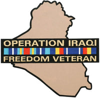 Large OIF Veteran w/Service Ribbons Patch - HATNPATCH