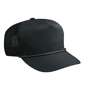 Blank Black Mesh-back Trucker Hat - HATNPATCH