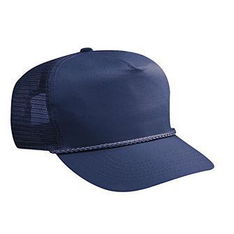 Blank Navy Blue Mesh-back Trucker Hat HATNPATCH