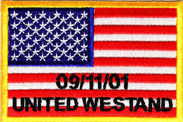 AMERICAN FLAG 9/11/01 UNITED WE STAND PATCH - HATNPATCH