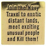 Navy Travel And Kill Hat Pin - HATNPATCH