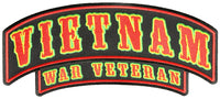 Large VIETNAM WAR VETERAN Top Rocker Back Patch - HATNPATCH