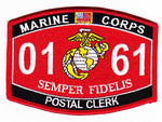 US Marine Corps 0161 Postal Clerk MOS Patch - HATNPATCH