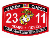 US Marine Corps 2311 AMMO Artillery Explosives MOS Patch #2 - HATNPATCH