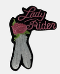 Lady Rider w/ Feathers Patch - Pink - HATNPATCH