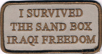 I SURVIVED THE SAND BOX IRAQI FREEDOM PATCH - HATNPATCH