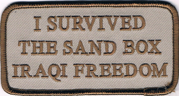 I SURVIVED THE SAND BOX IRAQI FREEDOM PATCH - HATNPATCH