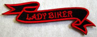 Lady Biker Patch - Red - HATNPATCH