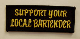 Support Your Local Bartender Patch - HATNPATCH