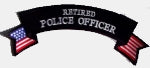 Retired Police Officer Rocker - Large PATCH - HATNPATCH