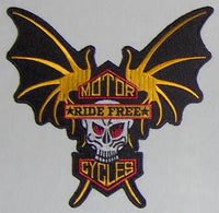 Ride Free w/Skull and Dragon Wings Medium Patch - HATNPATCH