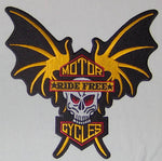 Ride Free w/Skull and Dragon Wings Large Patch - HATNPATCH