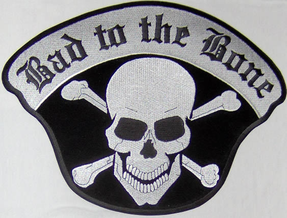 Bad To The Bone Skull Patch - Large - HATNPATCH