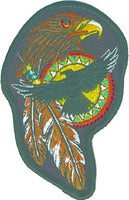 Native American Eagles w/ Feathers Patch - Small - HATNPATCH