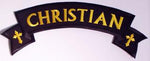 Christian Biker Style Rocker Patch - Large - HATNPATCH
