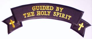 Guided By The Holy Spirit Biker Style Top Rocker Patch - Large - HATNPATCH