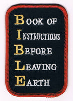 BIBLE Book Of Instructions Before Leaving Earth Patch - HATNPATCH