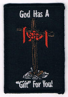 God Has A Gift For You Patch with Cross - HATNPATCH