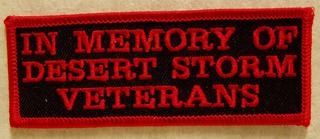 In Memory Of Desert Storm Veterans Patch - HATNPATCH