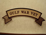 Large Gulf War Vet Rocker/Banner w/USA Desert Subd Flag PATCH - HATNPATCH
