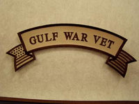 Large Gulf War Vet Rocker/Banner w/USA Desert Subd Flag PATCH - HATNPATCH