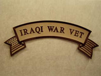 Large Iraqi War Vet Rocker/Banner w/USA Desert Subd Flag PATCH - HATNPATCH