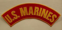 Large U. S. Marines Scarlet and Gold Rocker PATCH - HATNPATCH
