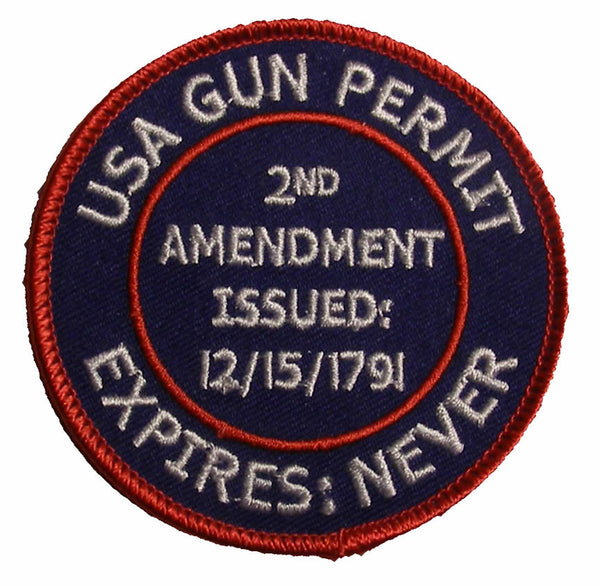 USA GUN PERMIT 2ND AMENDMENT PATCH - HATNPATCH