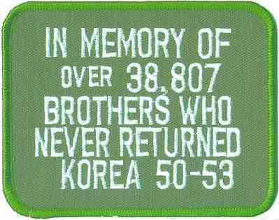 IN MEMORY OF BROTHERS - KOREA PATCH - HATNPATCH