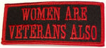 WOMEN ARE VETERANS ALSO PATCH - HATNPATCH