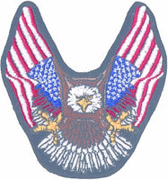EAGLE w/ 2 FLAGS (Small) PATCH - HATNPATCH
