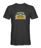 US Army SAPPER With Engineer Castle T-Shirt - HATNPATCH