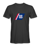 US Coast Guard Auxiliary Racing Stripe Logo T-Shirt V2 - HATNPATCH