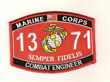 US Marine Corps 1371 Combat Engineer MOS Patch - HATNPATCH