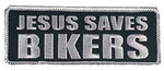 JESUS SAVES BIKERS PATCH CHRISTIAN RELIGIOUS MOTORCYCLE MC SCOOT - HATNPATCH