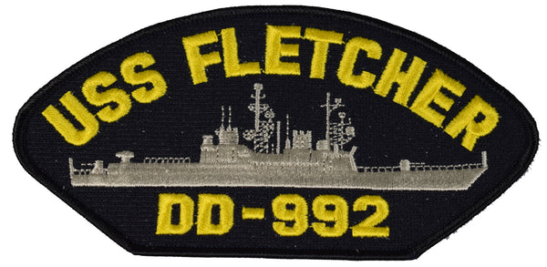 USS FLETCHER DD-992 SHIP PATCH - GREAT COLOR - Veteran Owned Business - HATNPATCH