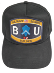 US Navy Seabee Builder (BU) HAT - Black - Veteran Owned Business - HATNPATCH