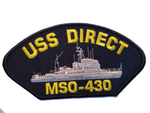 USS Direct MSO-430 Ship Patch - Great Color - Veteran Owned Business - HATNPATCH