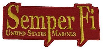 USMC SEMPER FI UNITED STATES MARINES PATCH SCARLET GOLD FIDELIS DEVIL DOG PRIDE - HATNPATCH