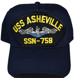 USS ASHEVILLE SSN-758 (Silver Dolphin) HAT - HATNPATCH