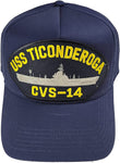 USS Ticonderoga CVS-14 Ship HAT. Navy Blue. Veteran Family-Owned Business. - HATNPATCH