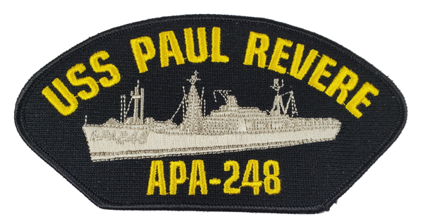 USS PAUL REVERE  APA-248 SHIP PATCH - GREAT COLOR - Veteran Owned Business - HATNPATCH