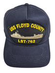 USS Floyd County LST-762 Ship HAT - Navy Blue - Veteran Owned Business - HATNPATCH