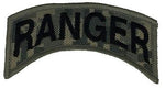 US ARMY RANGER ROCKER TAB PATCH GREY GRAY DIGITIAL CAMMO CAMO ACU LEAD THE WAY - HATNPATCH