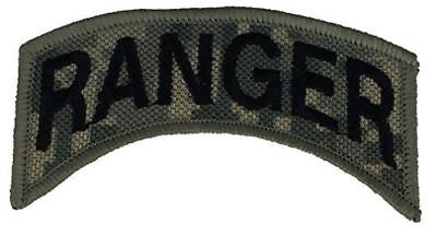US ARMY RANGER ROCKER TAB PATCH GREY GRAY DIGITIAL CAMMO CAMO ACU LEAD THE WAY - HATNPATCH