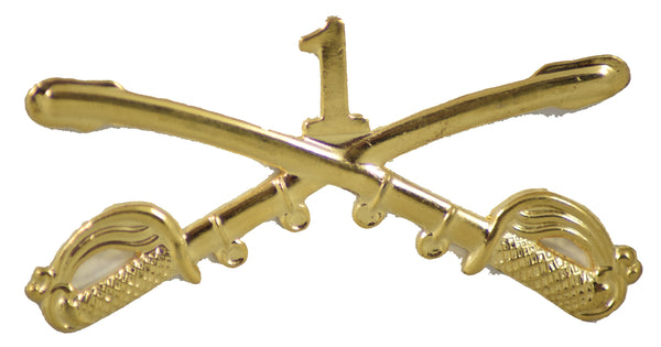 1ST CAVALRY CROSSED SABRES HAT PIN - HATNPATCH