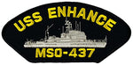 USS Enhance MSO-437 Ship Patch - Great Color - Veteran Owned Business - HATNPATCH