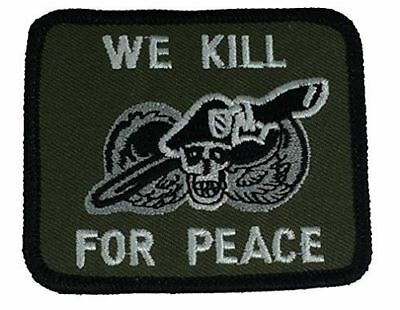 US ARMY WE KILL FOR PEACE SKULL BERET PATCH SOLDIER SF SPECIAL FORCES - HATNPATCH